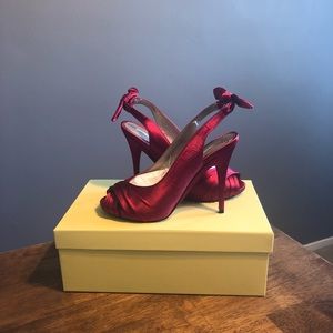 Max Studio Red Slingback Heels